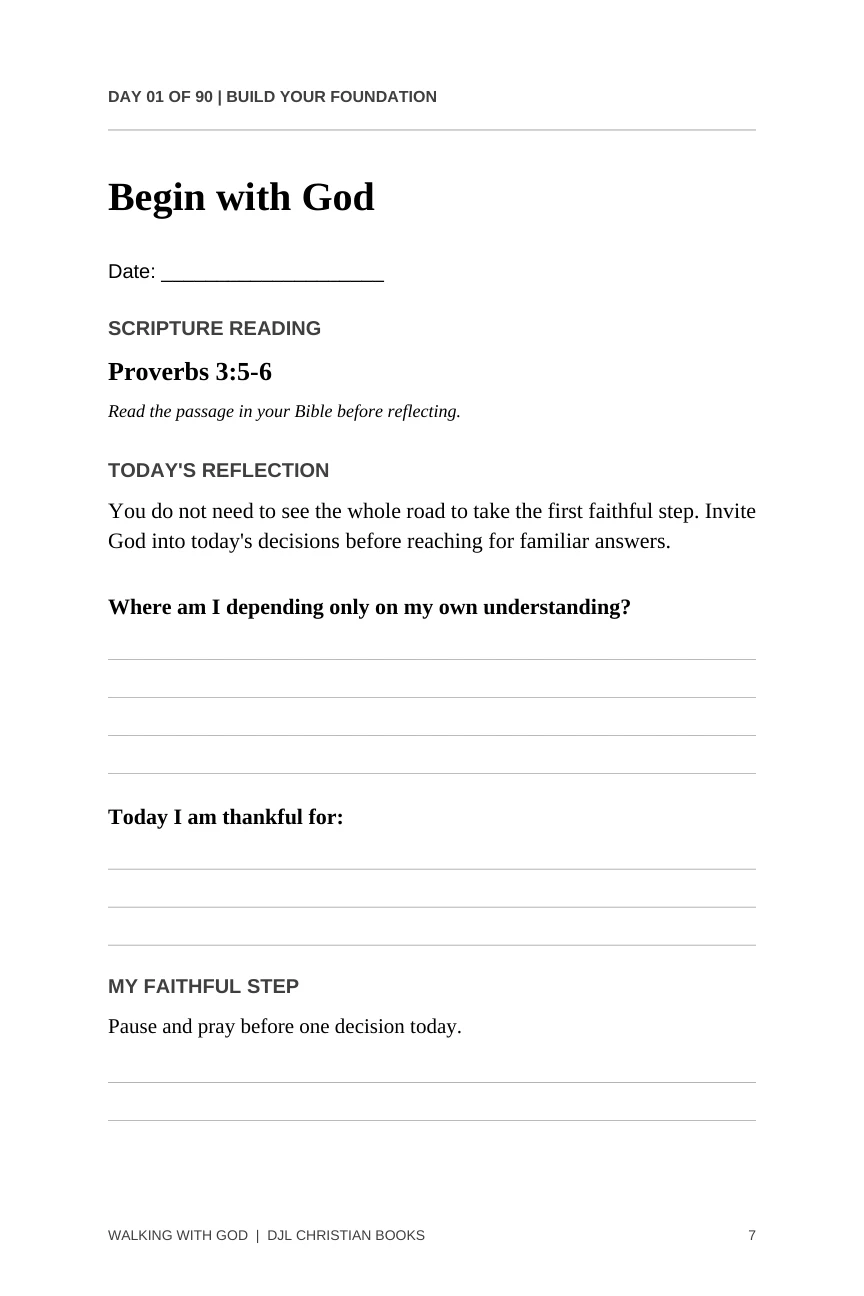Walking with God, book page 7. Read the text below for an accessible version.
